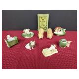 Pig Figurines and Book