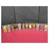 12 Mixed Looney Tunes Glasses