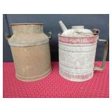 Metal Milk and Oil Cans