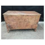 Wooden Chest with Aged Patina