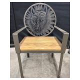 Metal and Wood Chair by E. Benedict, 1995