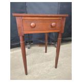 Wooden Side Table with Single Drawer