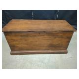 Wooden Storage Chest with Hinged Lid