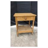 Wooden Side Table with Drawer