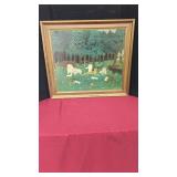 Framed Painting by H. Pippin, 1944