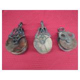 Three Assorted Iron and Wood Pulleys