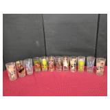 12 Assorted Looney Tunes Glasses