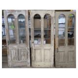 Three Wooden Doors with Glass Panels