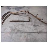 2 Primitive Hand Scythes & Cutter