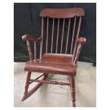 Wooden Spindle-Back Rocking Chair