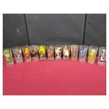 12 Assorted Looney Tunes Glasses