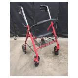 Drive Medical Red Rollator Walker