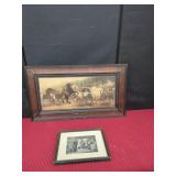 Framed Horse Artwork Lot: 2 Pieces