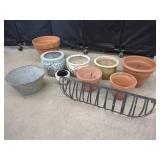 Ceramic and Metal Planters