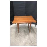 Wooden Table with Scalloped Edges