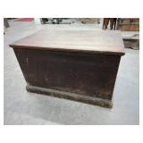 Wooden Storage Chest with Hinged Lid