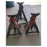 Three Heavy-Duty Jack Stands