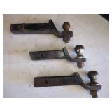 Three Trailer Hitches with balls