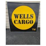 Wells Cargo Metal Advertising Sign