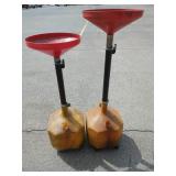 2 Wheeled Oil Drain Funnels