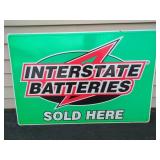 Interstate Batteries Tin Advertising Sign