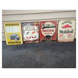 4 Tin Advertising Signs