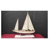 MODEL SHIP GIPSY MOTH IV ON BASE