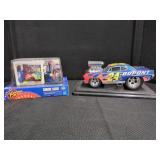 JEFF GORDON GARAGE SCENE AND MUSCLE MACHINES CAR