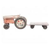 HUBLEY CAST IRON TRACTOR AND TRAILER