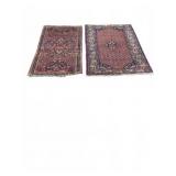 TWO HANDWOVEN ORIENTAL WOOL RUGS