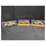 THREE 1:24 SCALE NASCAR JEFF GORDON DIECAST CARS