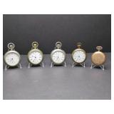 FIVE POCKET WATCHES