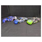 THREE NASCAR DIE-CAST CARS