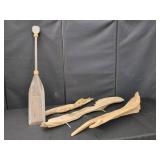 WOODEN OAR AND DRIFTWOOD DECOR PIECES