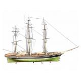 LARGE WOODEN MODEL TALL SHIP 37 INCHES