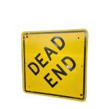 DEAD END METAL STREET SIGN 24X24 INCHES