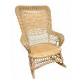 WICKER ROCKING CHAIR NATURAL FINISH