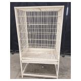 LARGE METAL BIRD CAGE ON STAND