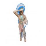 PAINTED NATIVE AMERICAN STATUE