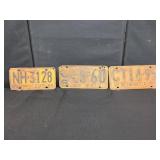 3 NY LICENSE PLATES 1929, 1951 &1958