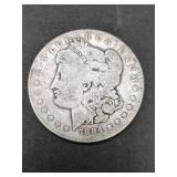 1884 MORGAN SILVER DOLLAR COIN