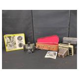 POLAROID CAMERAS AND TASCO MICROSCOPE LOT