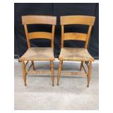 WOODEN LADDER BACK CHAIRS