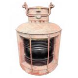 METAL NAVIGATION LANTERN WITH DAMAGED LENS