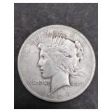 1924 SILVER PEACE DOLLAR COIN