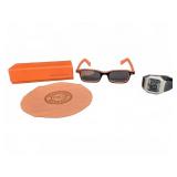 MORGENTHAL FREDERICS GLASSES AND CASIO WATCH