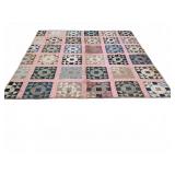 HANDMADE PATCHWORK QUILT COTTON 79 X 83 IN