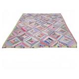 PATCHWORK QUILT COTTON 65" X 80"