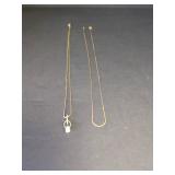 14K GOLD NECKLACES WITH UNMARKED CHARM