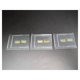 THREE FRANKLIN MINT GOLD BARS